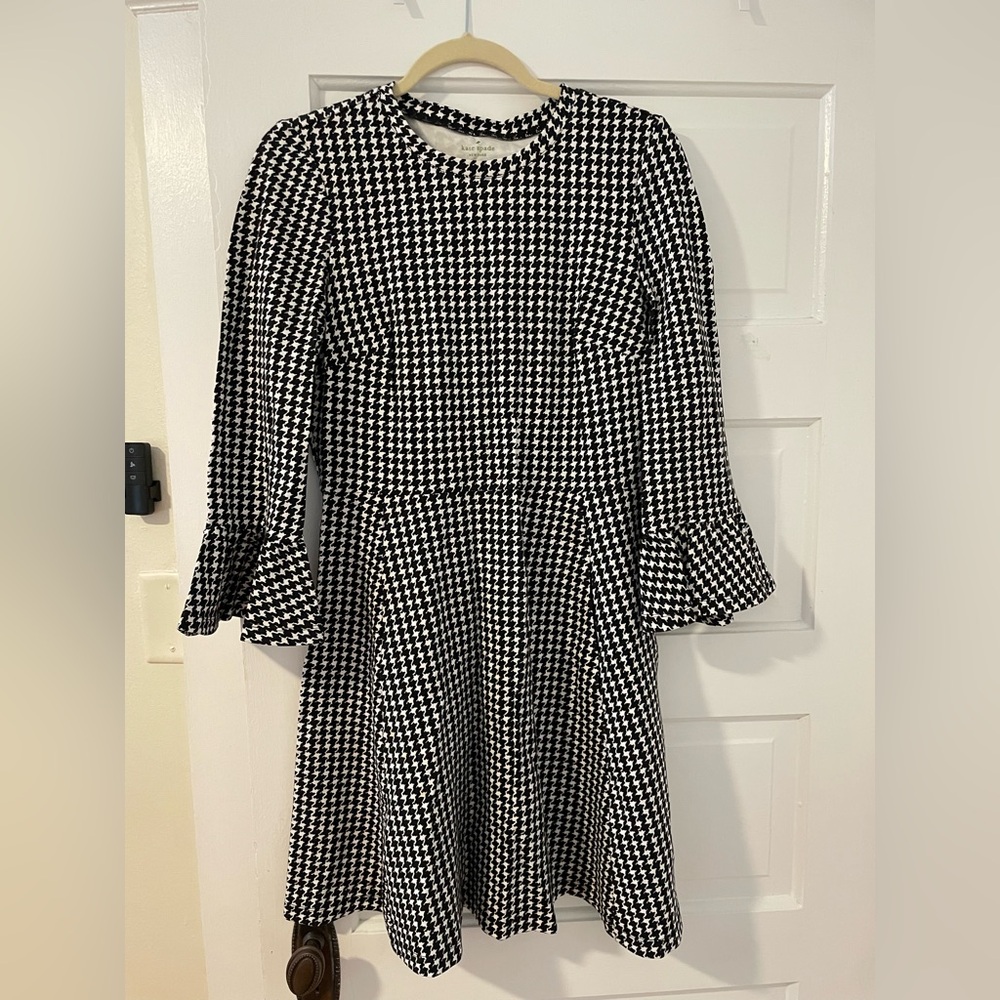Kate Spade Black and White Houndstooth Dress
